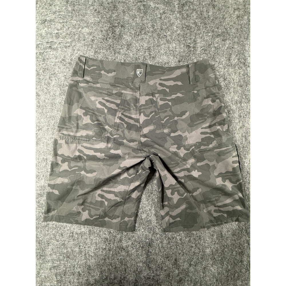 Kuhl Silencr Kargo Shorts Mens 36 Gray Camo Ripstop Cargo 10 Inseam NWOT - Picture 2 of 9